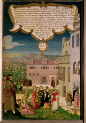 Das Gleichnis von den klugen und törichten Jungfrauen, Abschnitt des Flügelpanels vom Mompelgarter Altar (Panel)